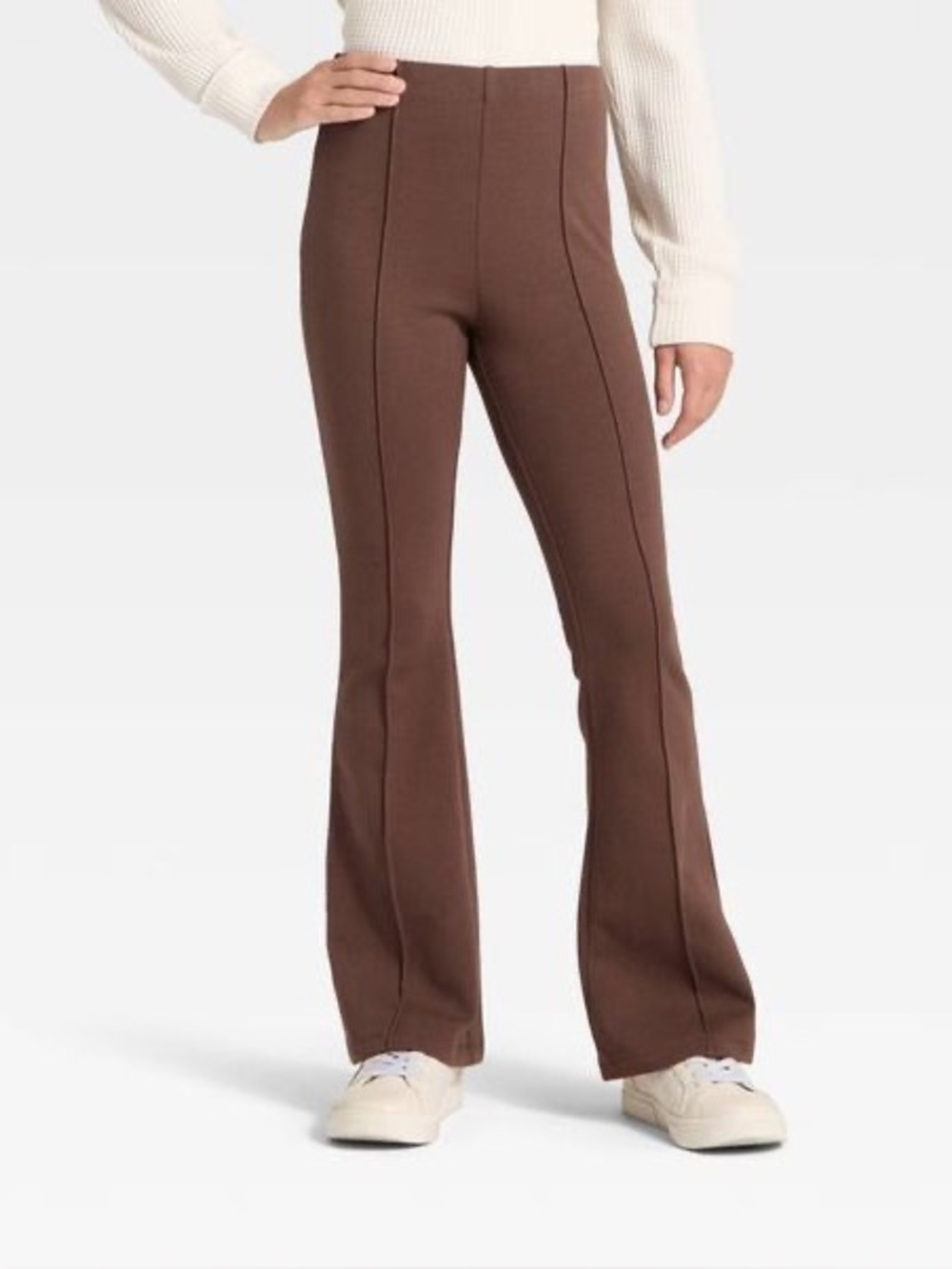 Art Class Girls' Pintuck Flare Leggings — Brown